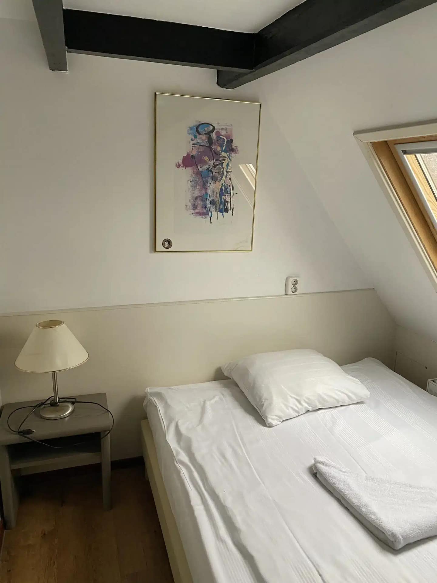 Single room on the top floor Sphinx Amsterdam.